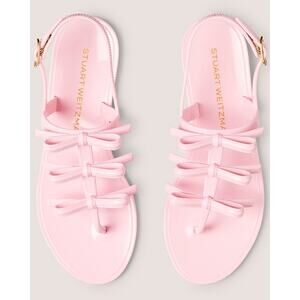 Stuart Weitzman Pink Felicity Multi Jelly Sandals Size 6 Bows